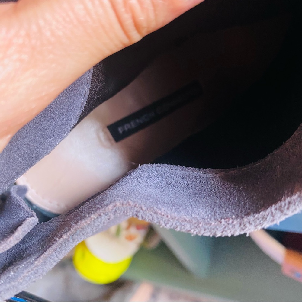 French Connection Grey Suede Pointed Stilleto Heeled Bootie - Picture 8 of 8